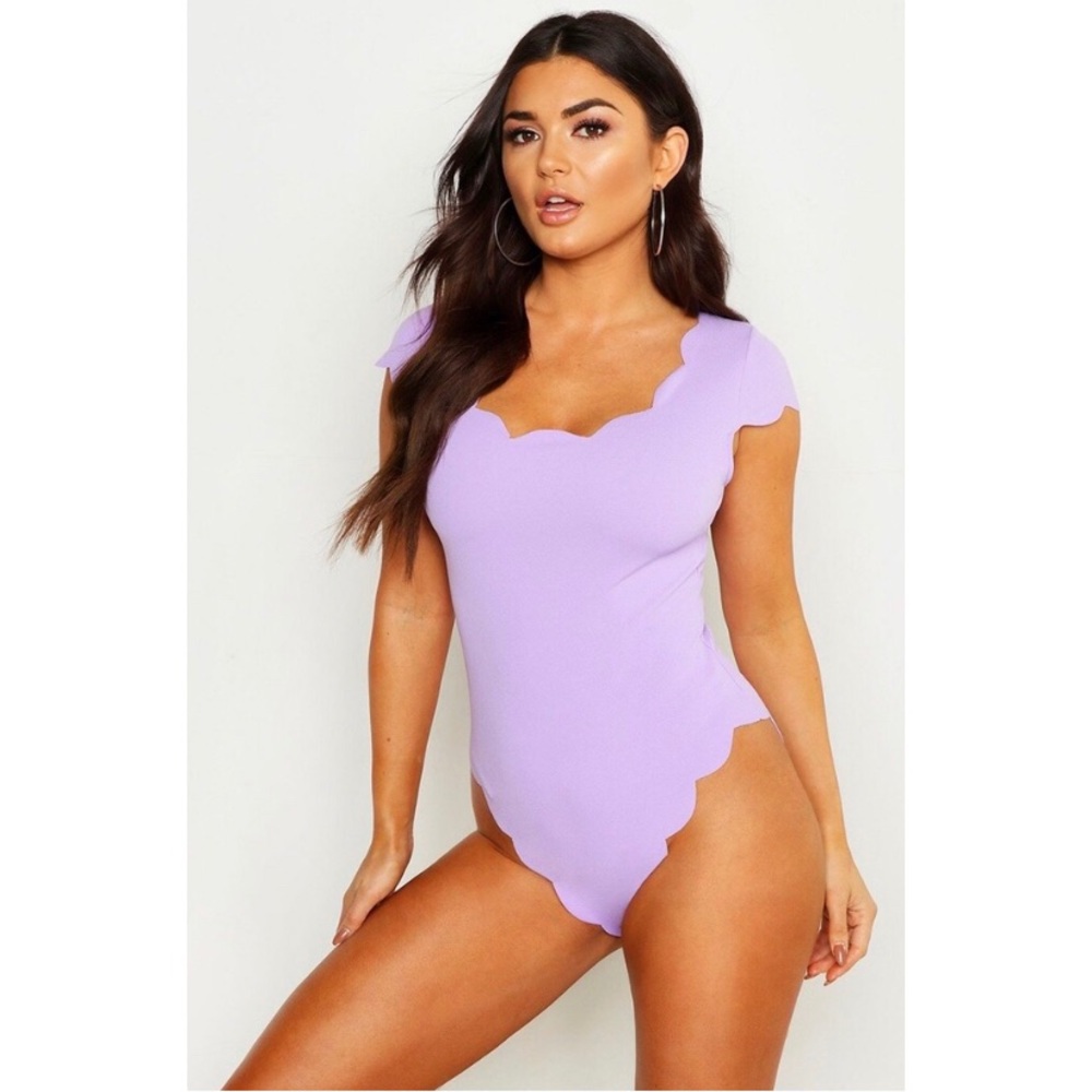 Boohoo Size 4 lavender bodysuit